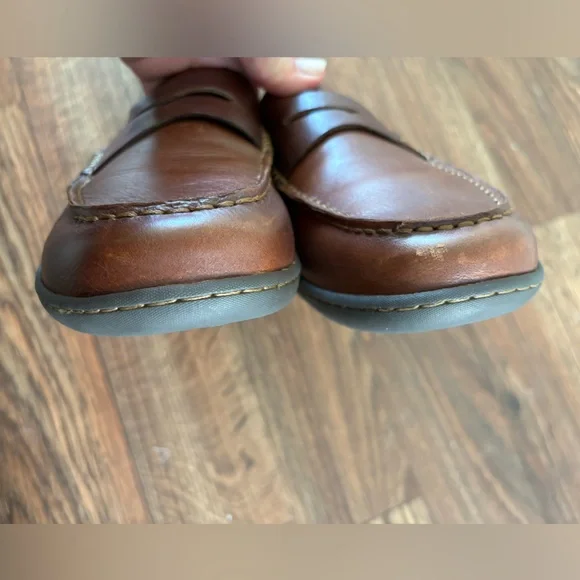 Born Mens Size 11 Simon II Tan Full Grain Leather Penny Loafers Drivers Shoes - Picture 10 of 16